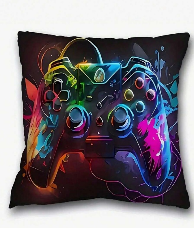 1 db színes gamer headset mintás párnahuzat