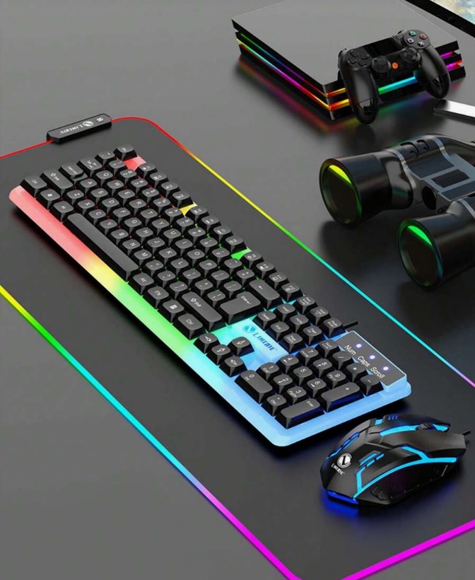 LIMEIDE GTX350 vezetékes háttérvilágítású billentyűzet és egér szett