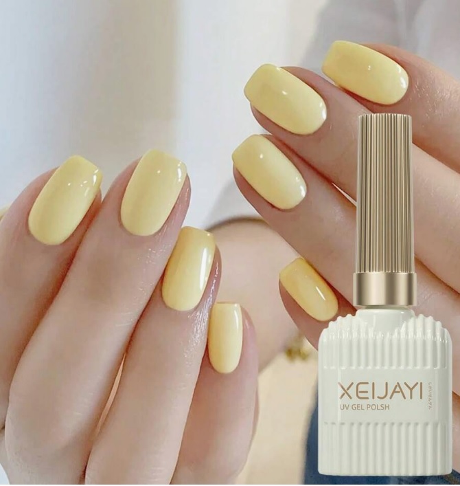 1 üveg 15 ml-es sárga gél körömlakk