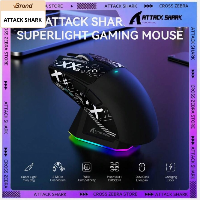 ATTACK SHARK X11 Könnyű Vezeték Nélküli Egér